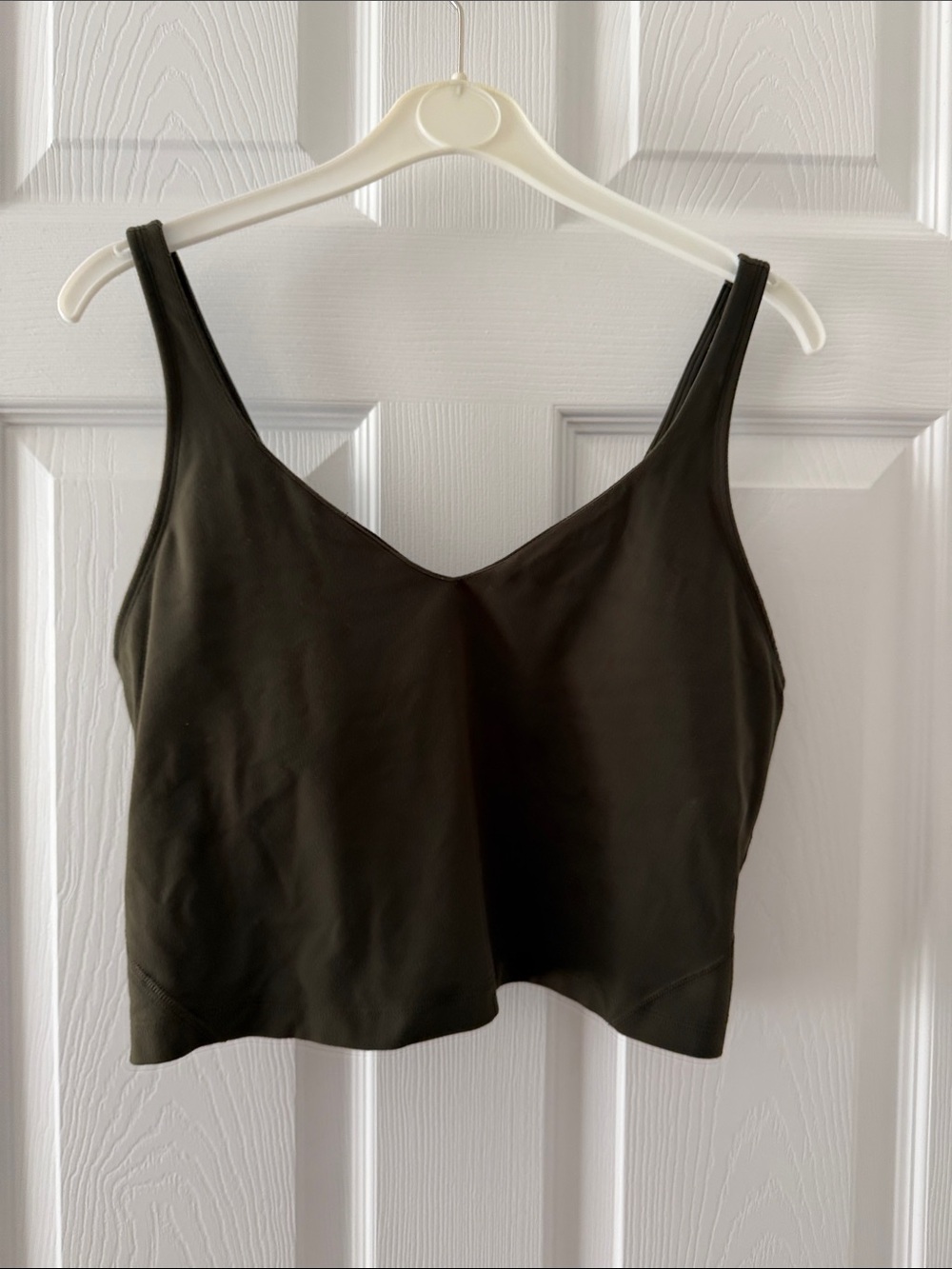 lululemon athletica Green V-Neck Cropped Tank